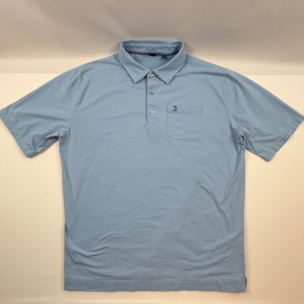FootJoy 1857 Mens XL Light Blue Pinehurst Putter Boy Supima Cotton Golf Polo